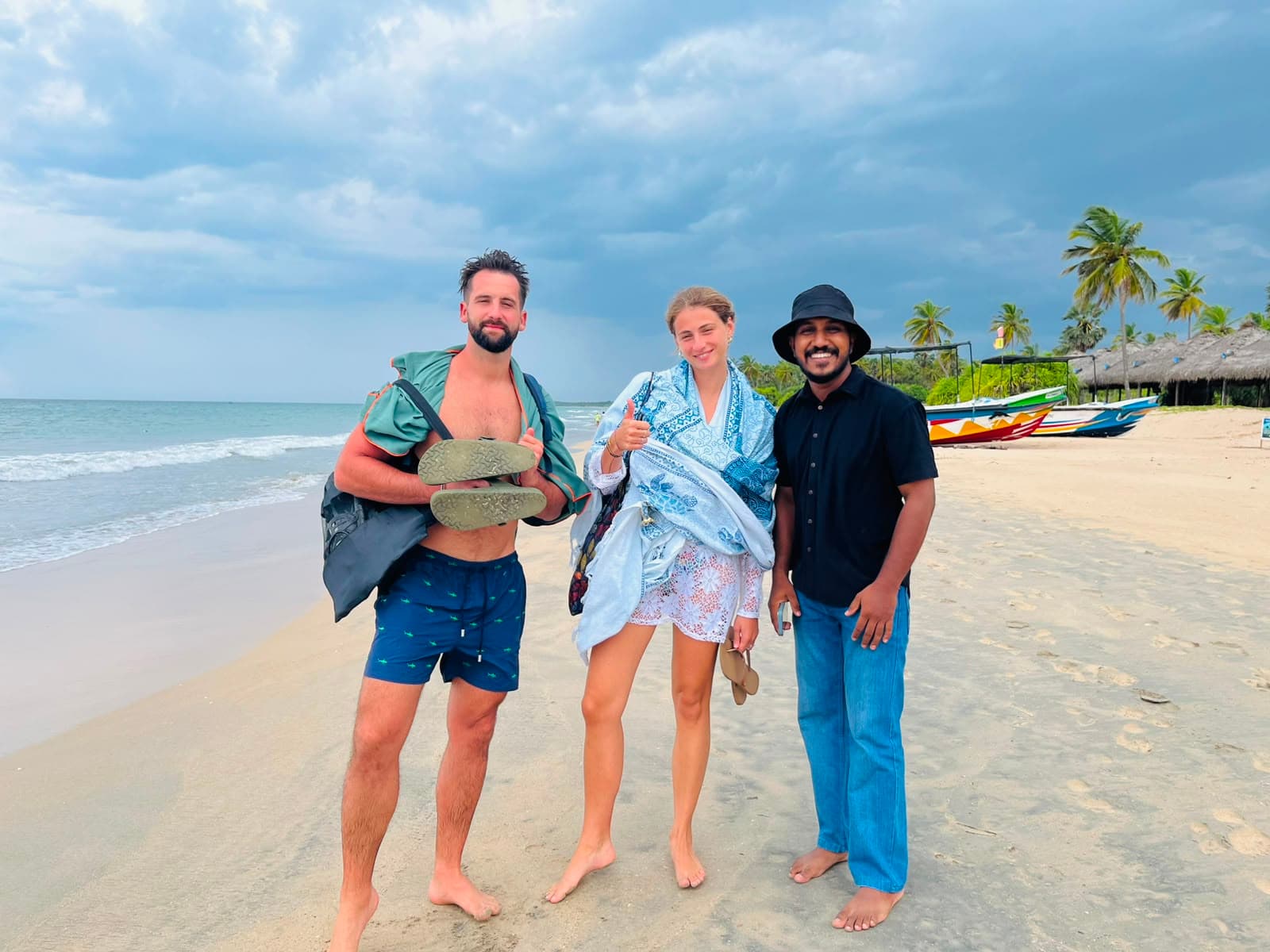Memorable beach experience with travelers in Sri Lanka